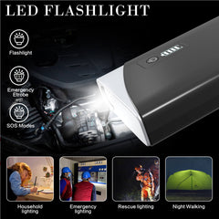 Close-up of LED light function on Inorising MS200 portable car battery jump starter.