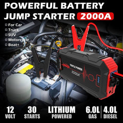 Inorising MS-401 battery car jump starter with 2000A peak current for reliable starts of cars, SUVs, and motorcycles.